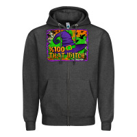 Charcoal Heather Witch's Hat 100 That Witch Zipper Hoodie - Jasminsmagicworld