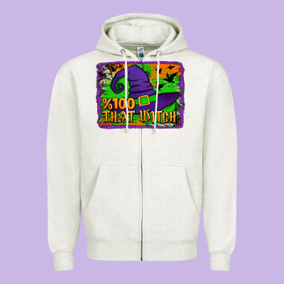 Witch's Hat 100 That Witch Zipper Hoodie Designed By Jasminsmagicworld