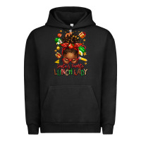 Pigment Black santas favorite lunch lady afro messy bun Urban Hoodie - texasbilliewilder