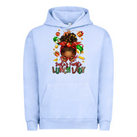 Pigment Grape Ice santas favorite lunch lady afro messy bun Urban Hoodie - texasbilliewilder