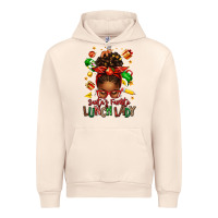 Sandshell santas favorite lunch lady afro messy bun Urban Hoodie - texasbilliewilder
