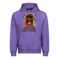Tulip santas favorite lunch lady afro messy bun Urban Hoodie - texasbilliewilder