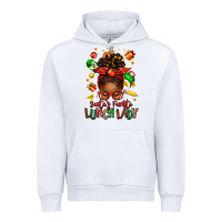 White santas favorite lunch lady afro messy bun Urban Hoodie - texasbilliewilder