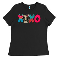 Black xoxo holstein cow Ladies Tee - AdoDesignShop