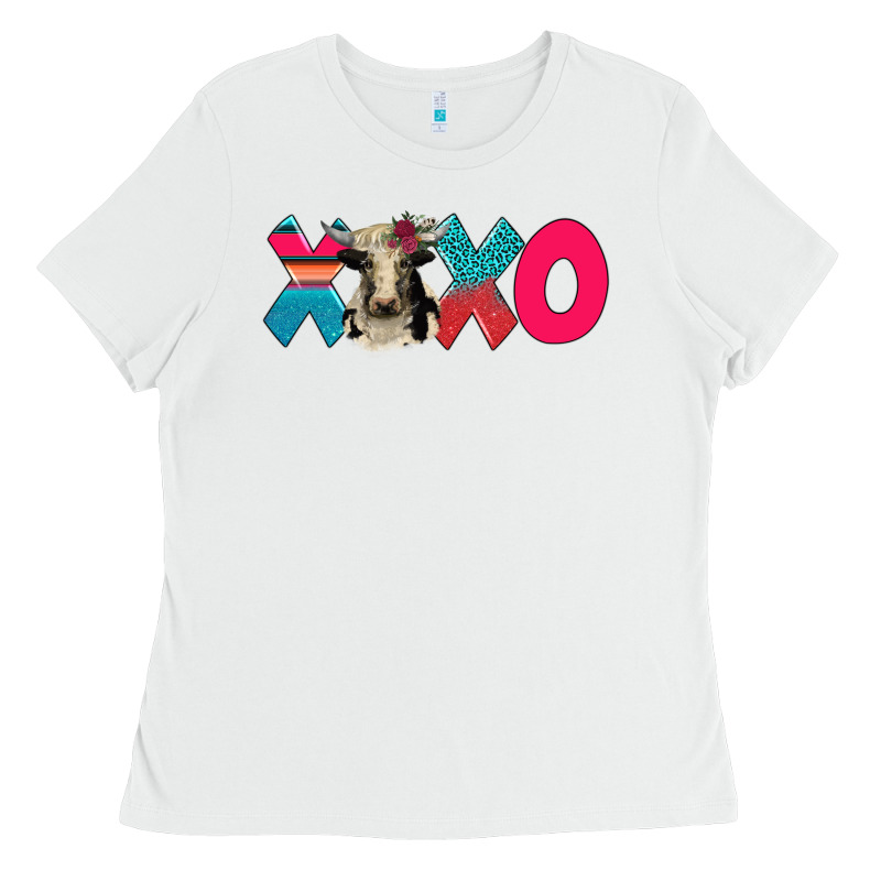 Xoxo Holstein Cow Ladies Tee by AdoDesignShop | Teevron