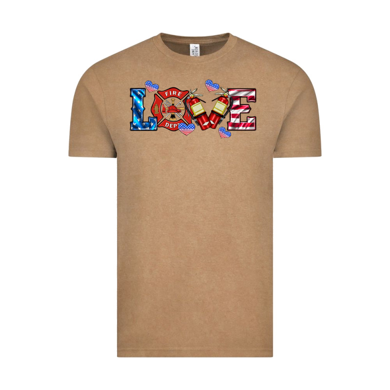 Firefighter Love Vintage Tee by HRA Design Shop | Teevron
