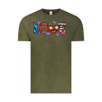 Vintage Olive firefighter love Vintage Tee - HRA Design Shop