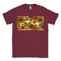 Burgundy juneteenth sunflower's licence plate template Classic Tee - Artiststas