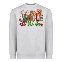 Heather Grey jingle all the way Heavyweight Sweatshirt - FaDigitalArtStudio