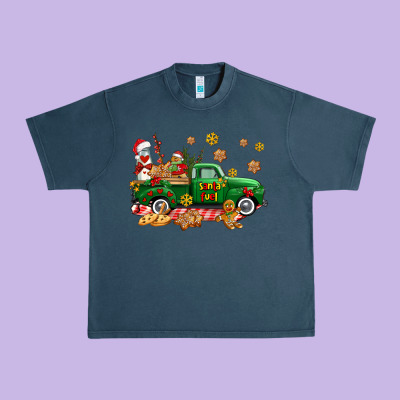 Santa Fuel   Cookies Truck Urban Heavy Tee Designed By Adodesignshop