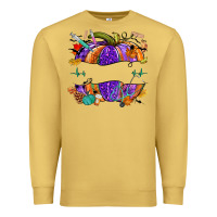 Antique Gold halloween nurse pumpkin custom name Premium Sweatshirt - NancyCooperArtShop