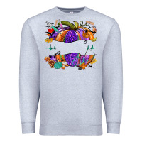 Heather Grey halloween nurse pumpkin custom name Premium Sweatshirt - NancyCooperArtShop