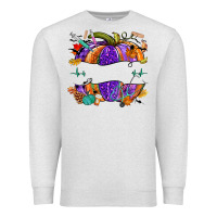 Oatmeal Heather halloween nurse pumpkin custom name Premium Sweatshirt - NancyCooperArtShop