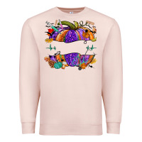 Pale Pink halloween nurse pumpkin custom name Premium Sweatshirt - NancyCooperArtShop