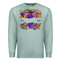 Seafoam halloween nurse pumpkin custom name Premium Sweatshirt - NancyCooperArtShop