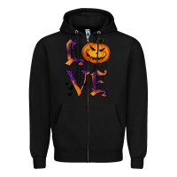 Black Love Halloween Zipper Hoodie - Jasminsmagicworld