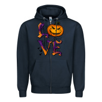 Navy Love Halloween Zipper Hoodie - Jasminsmagicworld