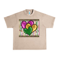 French Oak mardi gras heart Urban Heavy Tee - BarkalooDesign