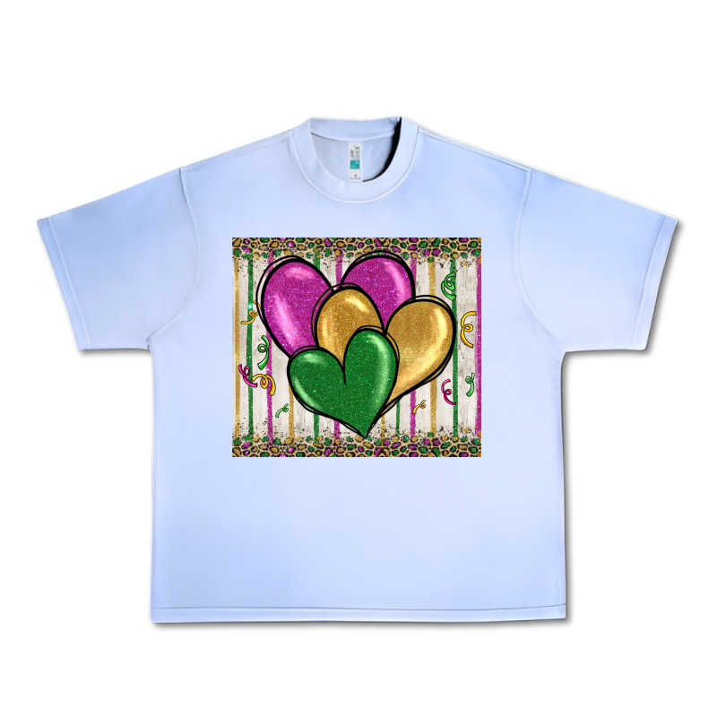 Mardi Gras Heart Urban Heavy Tee by BarkalooDesign | Teevron