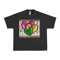 Pigment Black mardi gras heart Urban Heavy Tee - BarkalooDesign