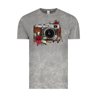 Cloud Rock floral feather vintage camera Vintage Tee - FaDigitalArtStudio