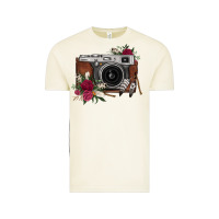 Vintage Arctic floral feather vintage camera Vintage Tee - FaDigitalArtStudio