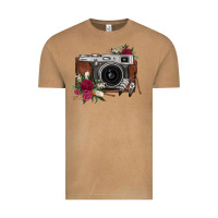 Vintage Camel floral feather vintage camera Vintage Tee - FaDigitalArtStudio
