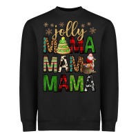Black jolly mama mama mama Heavyweight Sweatshirt - FaDigitalArtStudio