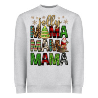 Heather Grey jolly mama mama mama Heavyweight Sweatshirt - FaDigitalArtStudio