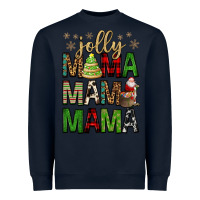 Navy jolly mama mama mama Heavyweight Sweatshirt - FaDigitalArtStudio