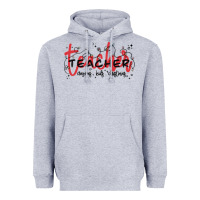 Heather Grey christmas teacher Heavyweight Hoodie - MaliasSmallBusiness