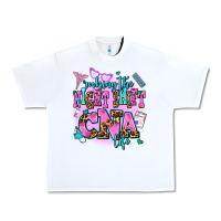 White rocking the night shift cna life Urban Heavy Tee - AdoDesignShop