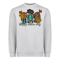 Heather Grey happy easter egg western Heavyweight Sweatshirt - RacoonDesign