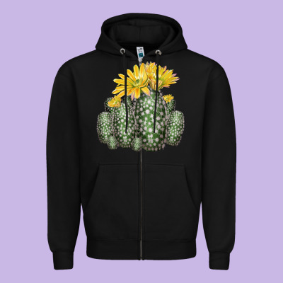 Texas Rainbow Cactus Zipper Hoodie Designed By Lillyallendesigns
