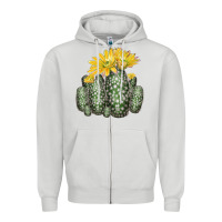 Dove Grey texas rainbow cactus Zipper Hoodie - LillyAllenDesigns