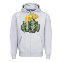 Heather Grey texas rainbow cactus Zipper Hoodie - LillyAllenDesigns