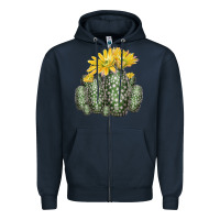 Navy texas rainbow cactus Zipper Hoodie - LillyAllenDesigns
