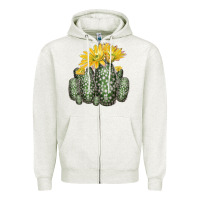 Oatmeal Heather texas rainbow cactus Zipper Hoodie - LillyAllenDesigns