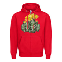 Red texas rainbow cactus Zipper Hoodie - LillyAllenDesigns