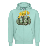 Seafoam texas rainbow cactus Zipper Hoodie - LillyAllenDesigns