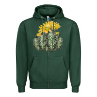 Sports Green texas rainbow cactus Zipper Hoodie - LillyAllenDesigns