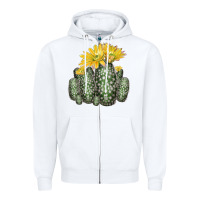 White texas rainbow cactus Zipper Hoodie - LillyAllenDesigns