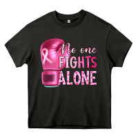 Asphalt Breast cancer no one fights alone boxing Heavy Core Tee - Artiststas