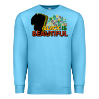 Ocean Blue black is beautiful Premium Sweatshirt - NancyCooperArtShop