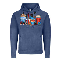 Vintage Denim hockey begins after coffee cups Vintage Hoodie - Zillion Design Studio