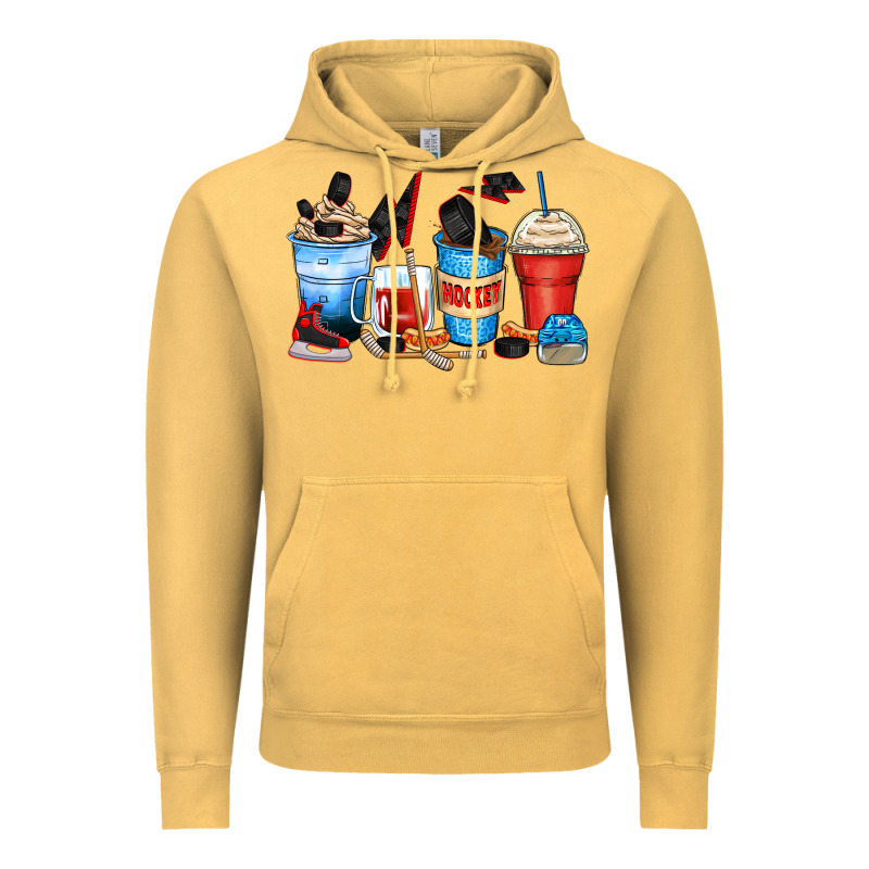 Hockey Begins After Coffee Cups Vintage Hoodie by Zillion Design Studio | Teevron