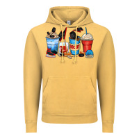 Vintage Mustard hockey begins after coffee cups Vintage Hoodie - Zillion Design Studio
