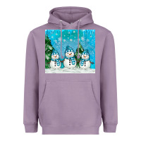 Lavender snowman Heavyweight Hoodie - MaliasSmallBusiness