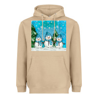 Mushroom snowman Heavyweight Hoodie - MaliasSmallBusiness