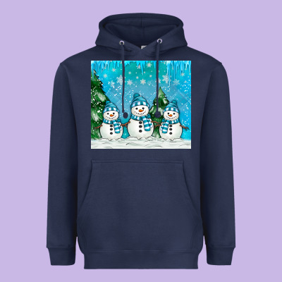 Snowman Heavyweight Hoodie Designed By Maliassmallbusiness